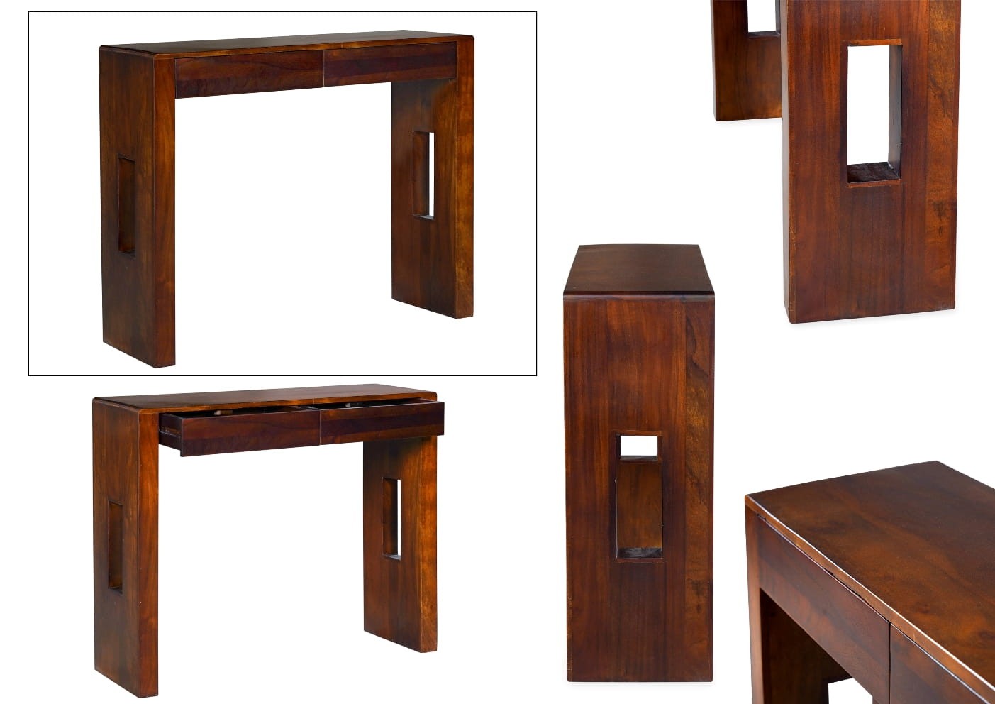 Indyjska drewniana konsola 141 – zdjęcie 1