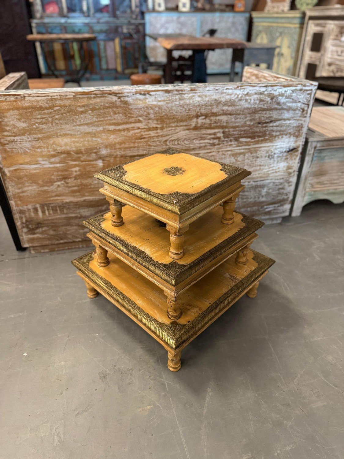 KOMPLET STOLIKÓW INDYJSKICH 3 szt – zdjęcie 1