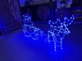 RENIFER LED NIEBIESKI Z SANIAMI ŚWIĄTECZNA OZDOBA – zdjęcie 5