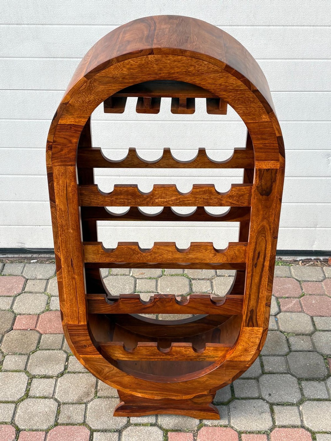 Indyjski drewniany stojak na wino08    60x30x120 cm – zdjęcie 1