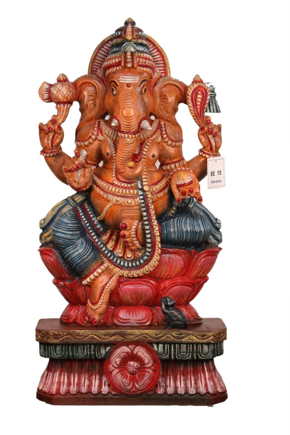 Drewniana figurka Ganesha 345 90 cm         – zdjęcie 1