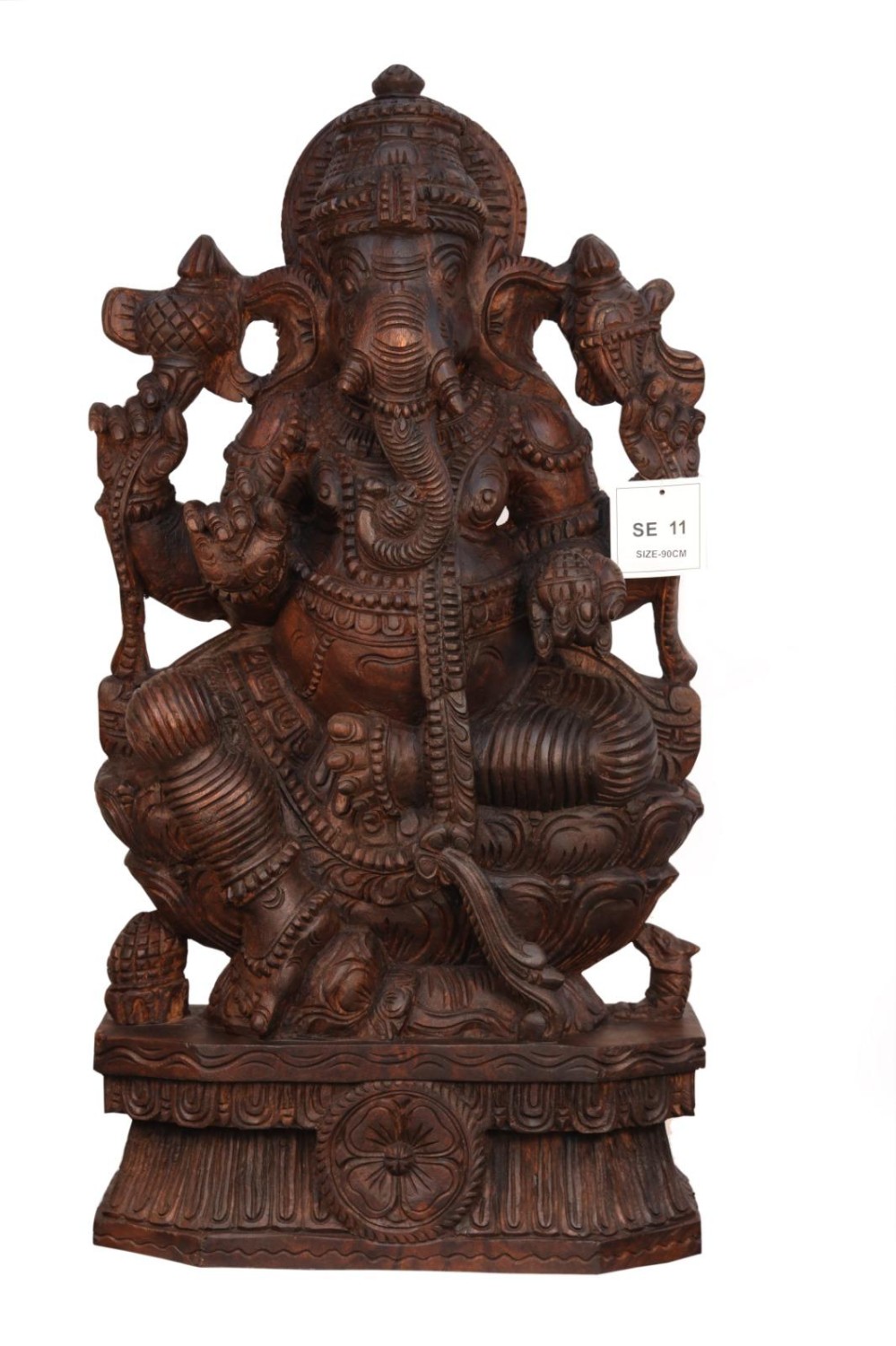 Drewniana figurka Ganesha 347 90 cm         – zdjęcie 1