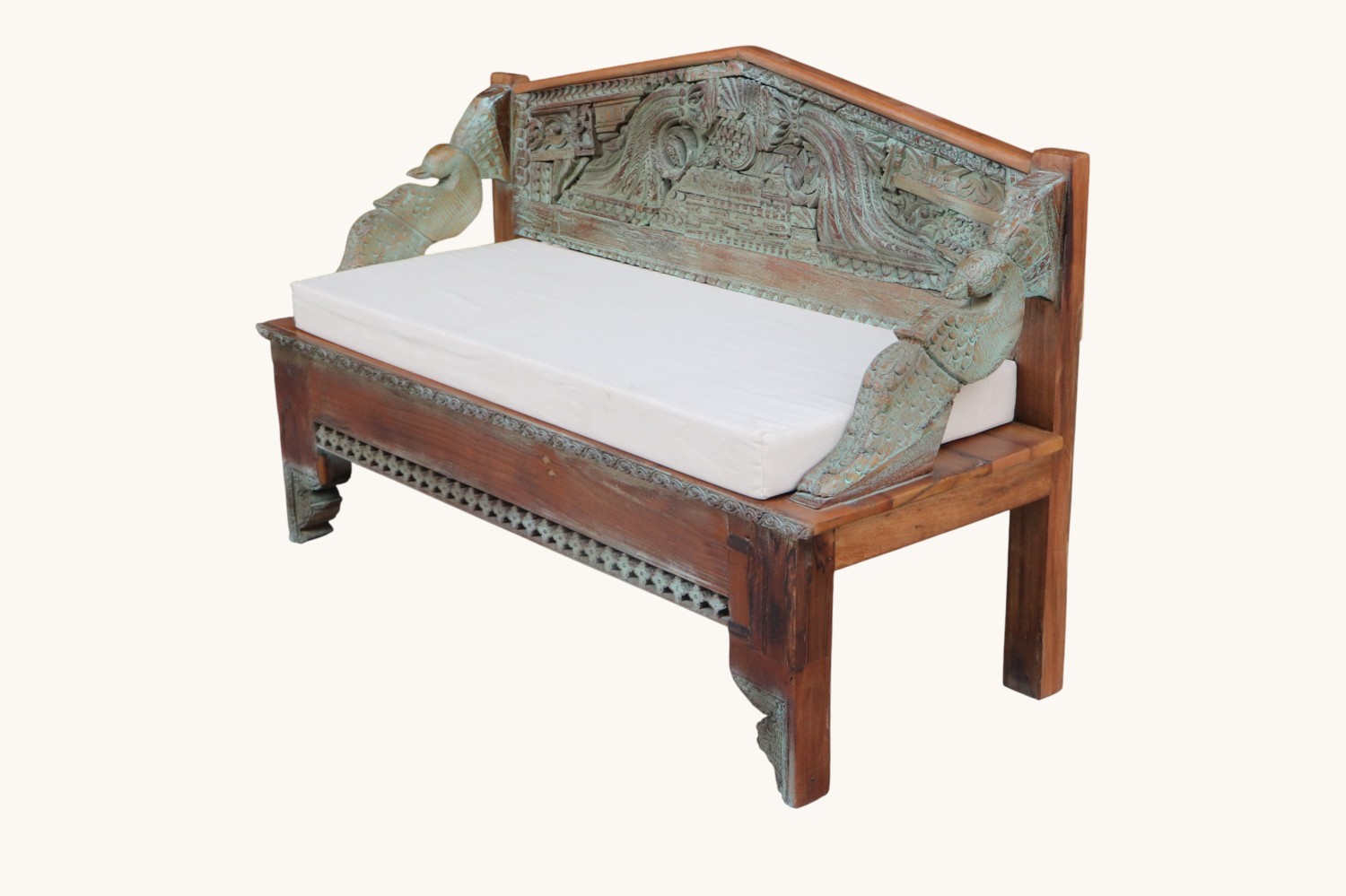 Indyjski drewniany fotel 73 – zdjęcie 1