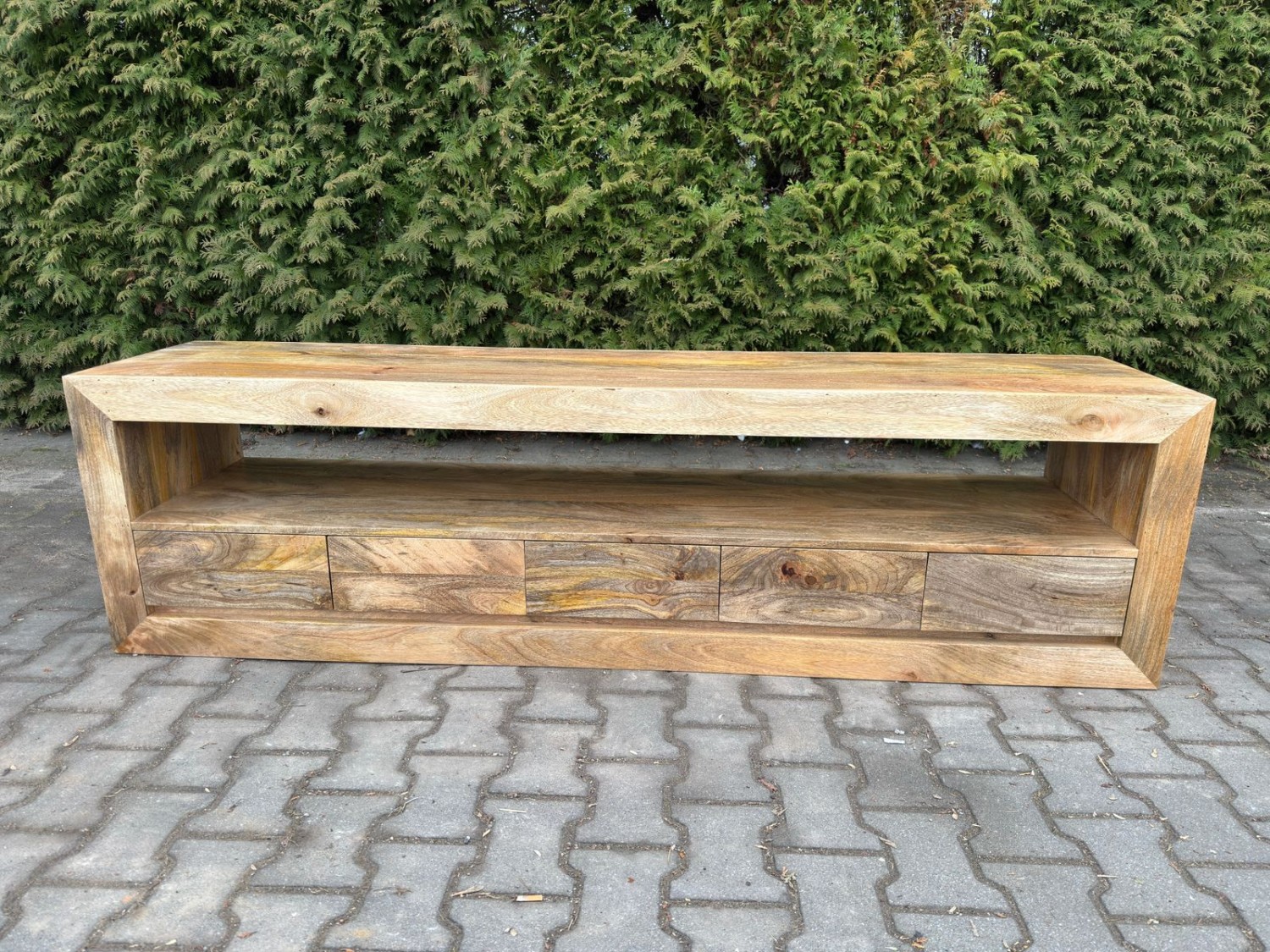 DREWNIANA KOMODA RTV 'ZEN MANGO' 202A – zdjęcie 1