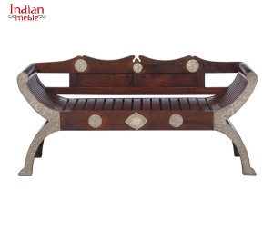 Indyjska drewniana ławka 83