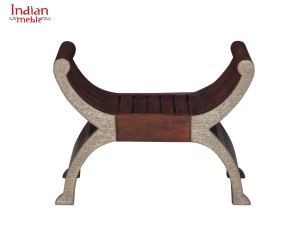 Indyjska drewniana ławka 84