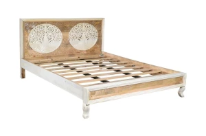 Indyjskie drewniane łóżko 70