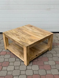 KOLONIALNY STOLIK KAWOWY 'ZEN MANGO' 80 x 80 x 45 [cm]
