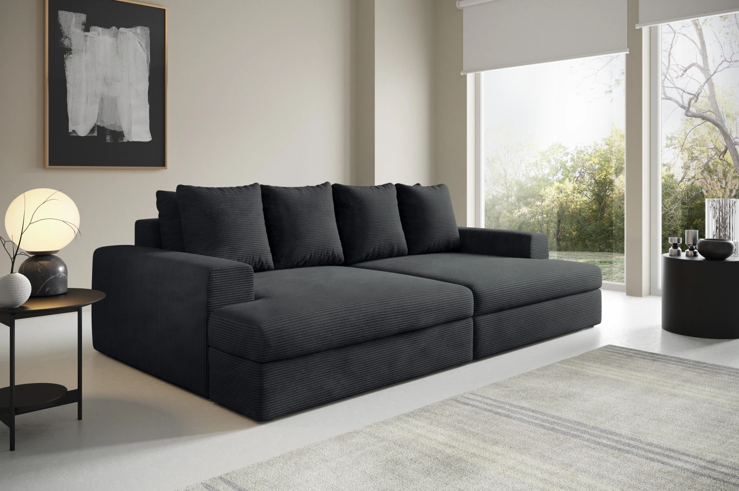 Modena Sofa_4 Poso 135 czarny – zdjęcie 1