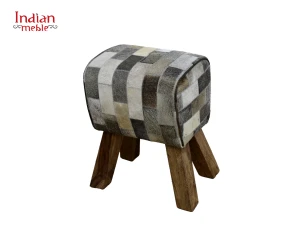 Indyjski drewniany taboret 85