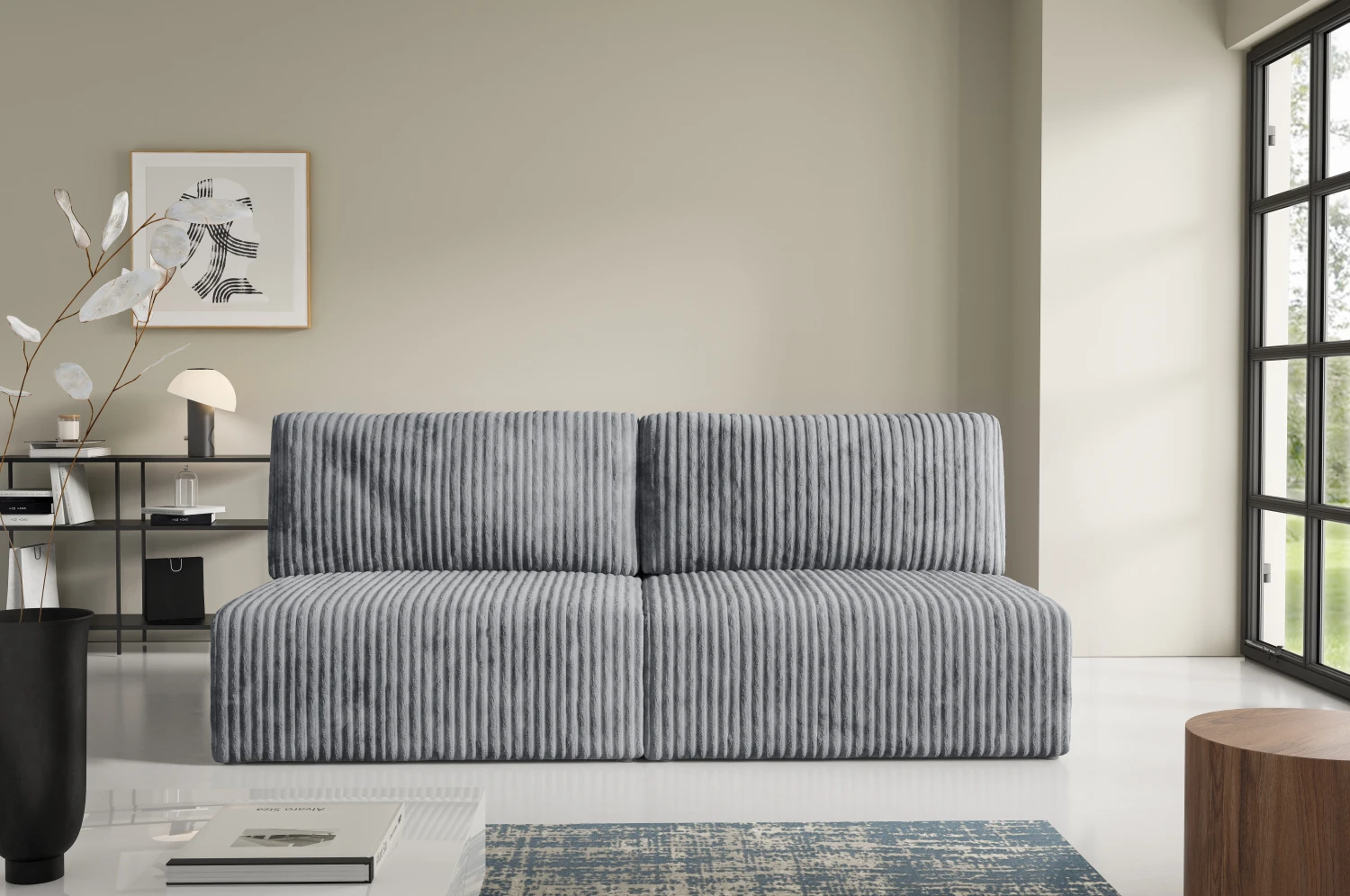 Bergamo Sofa Armless Tilia 90 szary – zdjęcie 1