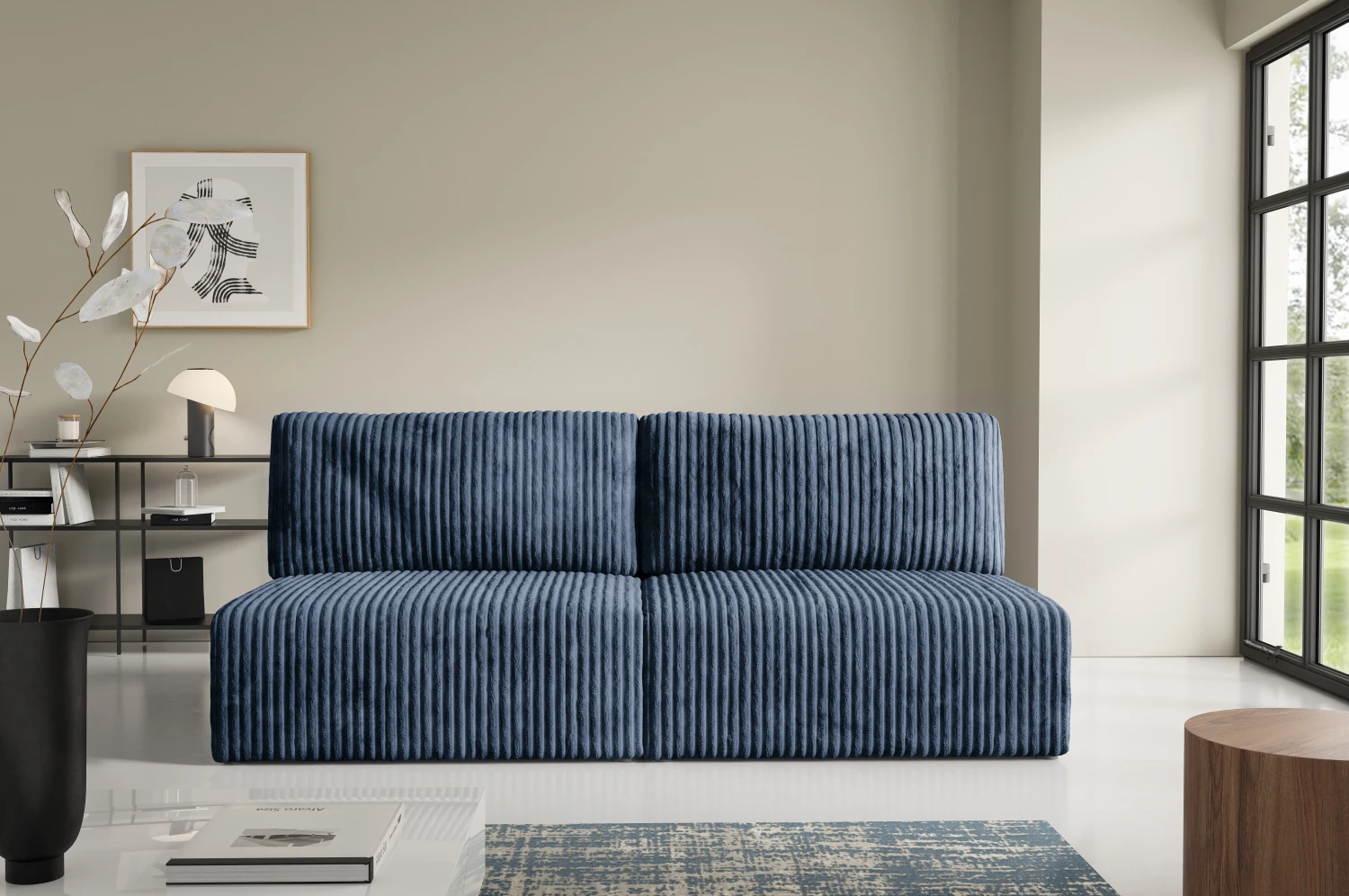 Bergamo Sofa Armless Tilia 77 granatowy – zdjęcie 1