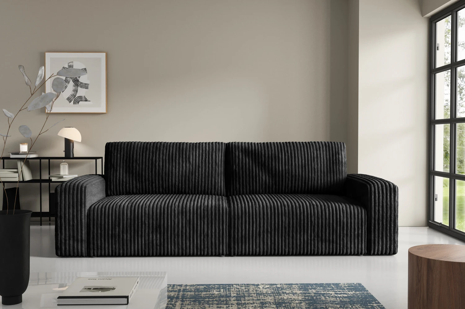 Bergamo Sofa with Arms Tilia 100 czarny – zdjęcie 1