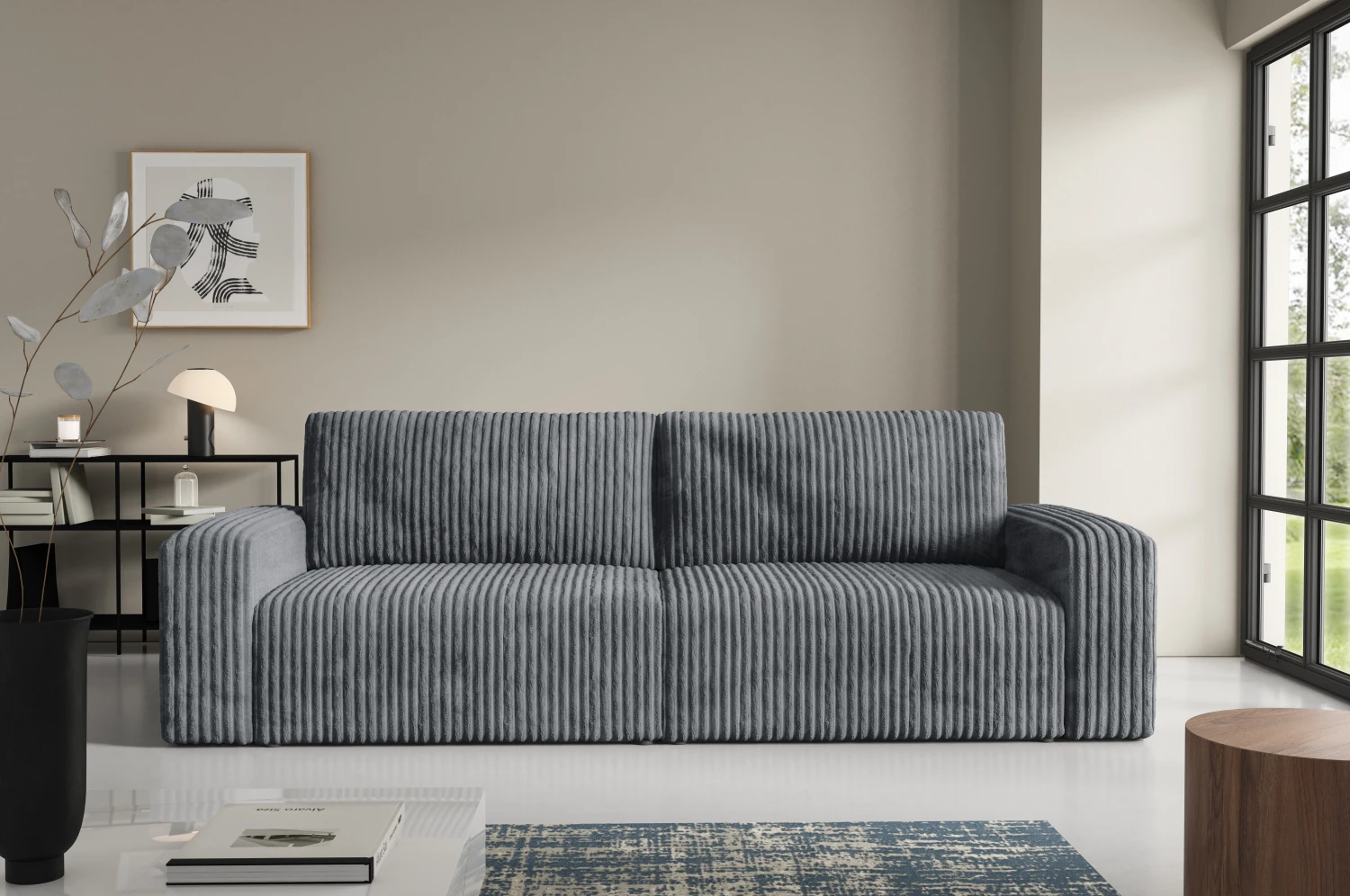 Bergamo Sofa with Arms Tilia 90 szary – zdjęcie 1