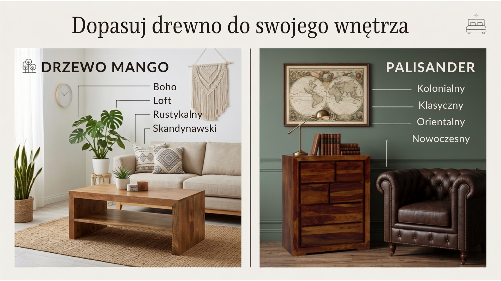 Drewno mango czy palisander – które meble wybrać do swojego wnętrza?